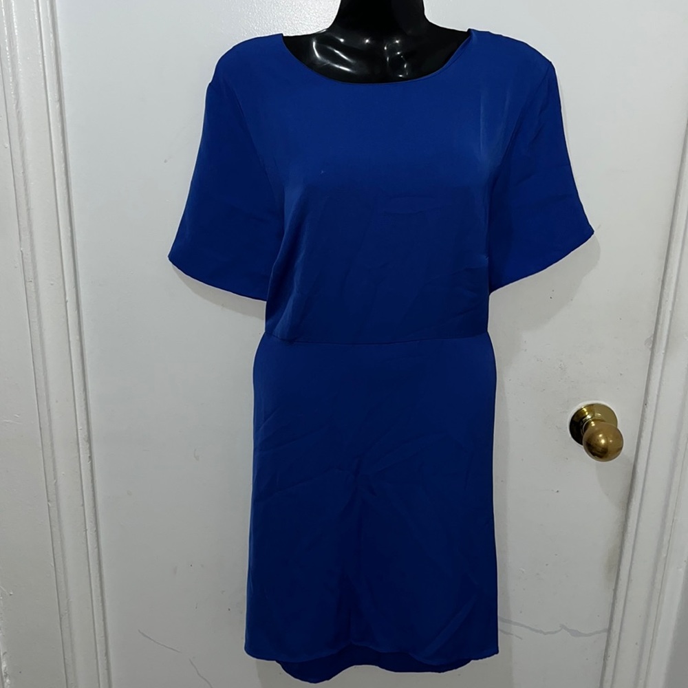 NWT Royal Blue Short Sleeve Tie Back Dress